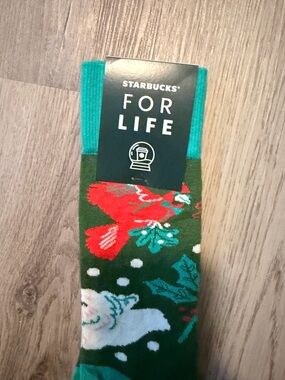 Starbucks For Life Green Crew Socks Christmas 2019